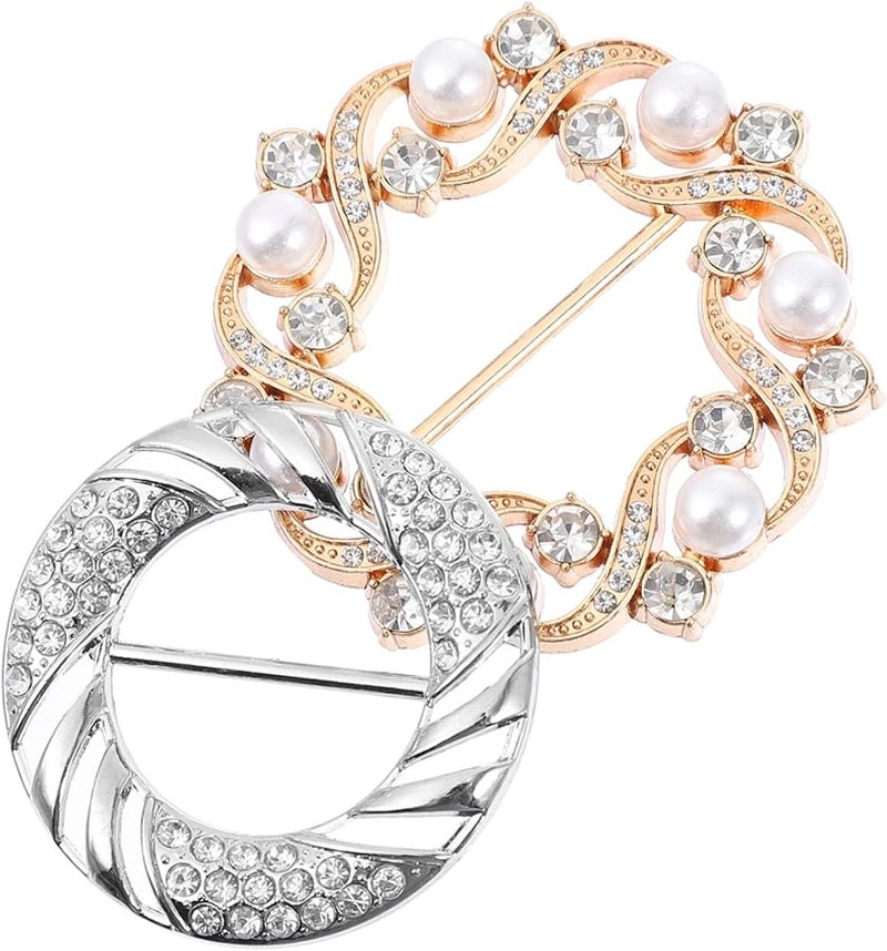 مشبك قميص مشد مشبك وشاح لف حلقة تثبيت وشاح للقمصان كبيرة الحجم - Image 1